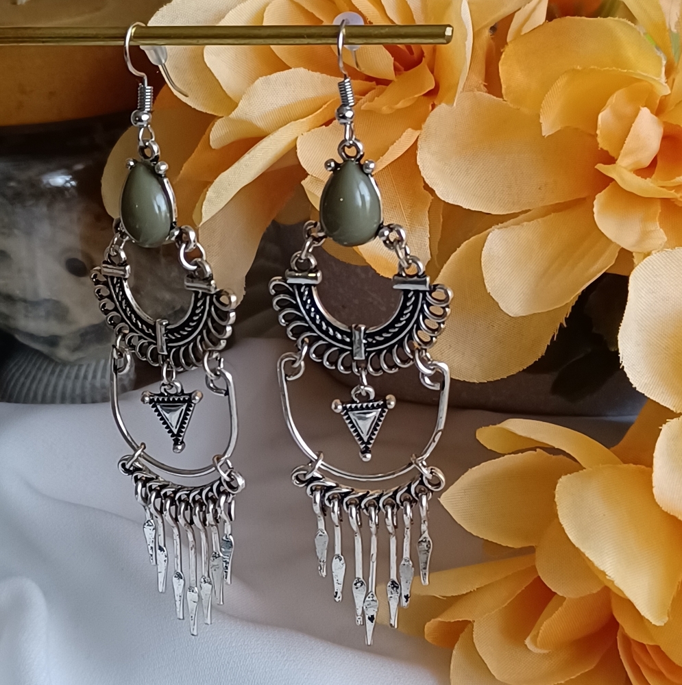 Rustic Ethnic Chandelier Earrings